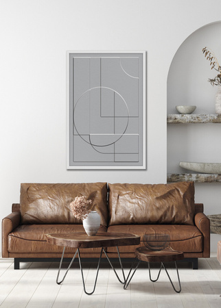 Obraz 3D w tonacji szarości 60x90 cm Q30188G