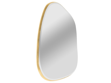 Lustro o nieregularnym kształcie w złotej ramie 69,5x101x3,5 cm 23F-1201
