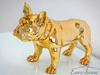 Złota figura buldog 64x54x29 cm A216