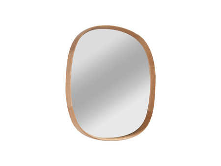 Zaokrąglone drewniane lustro naturalny dąb Ø65cm 10224-2