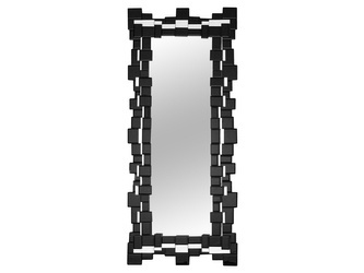 Lustro w oprawie z czarnych szklanych kwadratów 60x140 cm 13TM123S