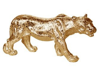 Złota figura lwicy 52x14x25 cm A453-2G