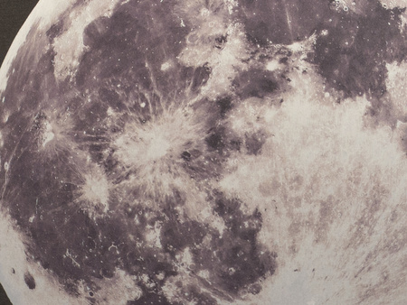 Obraz księżyc na aluminiowej płycie 60x60 cm S22558ALU