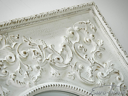 Lustro w białej rzeźbionej oprawie 90x120 cm PU284A