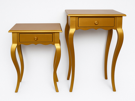 Drewniana złota szafka nocna 51x35x62 cm M54