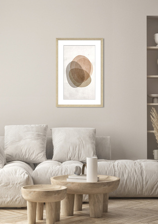 Obraz w tonacji beżu passe-partout 60x90 cm Z30483