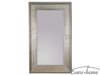 Lustro w drewnianej srebrnej oprawie 90x150 cm 2231