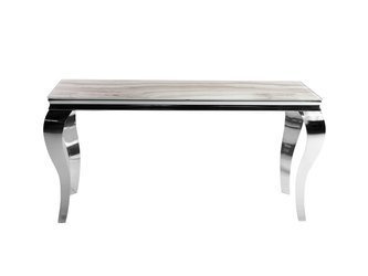 Konsola z marmurowym białym blatem modern barock 150x50x75 cm CT/F306