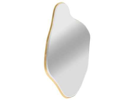 Lustro o nieregularnym kształcie w złotej ramie 76x117x4 cm 23F-1194