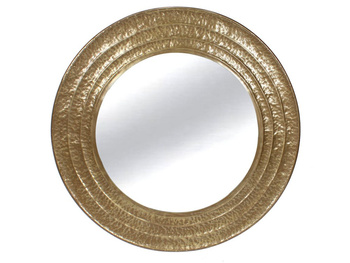 Okrągłe lustro złoty metal mosiądz Ø101 cm TOYJ19-338