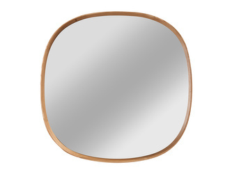 Zaokrąglone drewniane lustro naturalny dąb Ø90 cm 10224