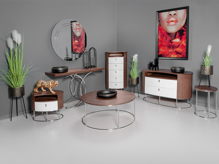 Nowoczesna elegancka zaokrąglona szafka 60x45x120 D826