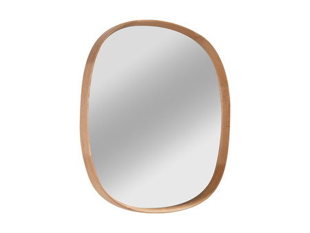 Zaokrąglone drewniane lustro naturalny dąb Ø90 cm 10224