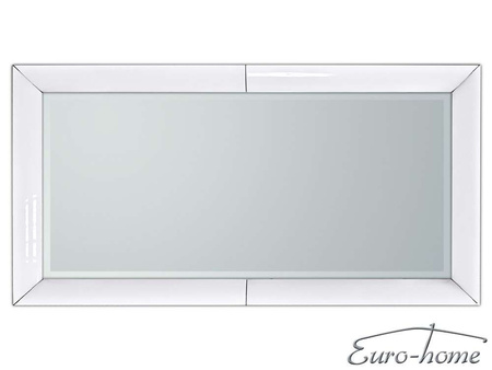 Wysokie lustro w szklanej białej oprawie 90x180 cm LW707
