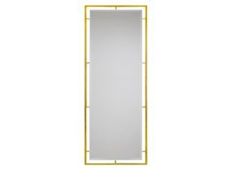 Lustro w stalowej złotej oprawie 62x180 cm LW6835