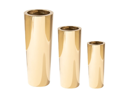 Lustrzana elegancka wysoka złota donica 36x29x90 cm HT112-2