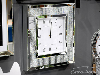 Lustrzany zegar zatopione diamenciki 50x50 cm 15JS0016-2