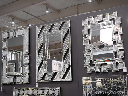 Lustro z kryształkami glamour 80x120 cm 16TM1078