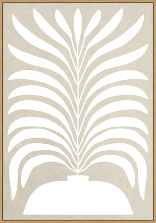 Beżowy obraz z fakturą 80x120 cm V30465