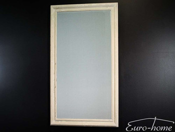 Lustro w białej drewnianej oprawie 90x150 cm 2852
