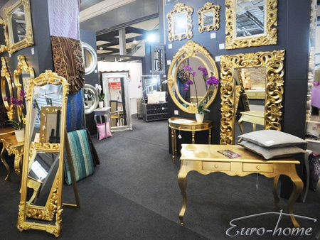 Lustro w złotej ramie 90x180 cm PU021P