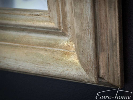 Lustro w srebrnej drewnianej oprawie 70x90 cm 2852