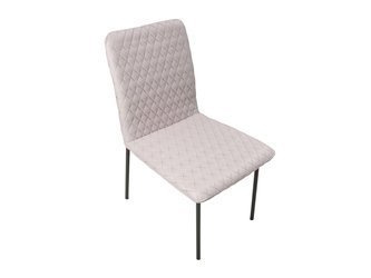 Tapicerowane szare pikowane krzesło do salonu 46x49x90 cm N6278