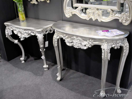 Srebrna barokowa konsola 100x37x80 cm M79