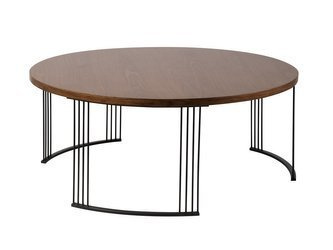 Okrągły stolik kawowy orzechowy blat Ø100x40 cm TA119L