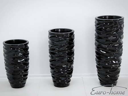 Czarna wysoka donica 91x37cm 2028/4
