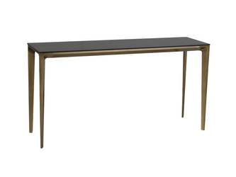 Nowoczesna konsola blat matowy marmur podstawa miedź rustykalna 140x40x75 cm HT209