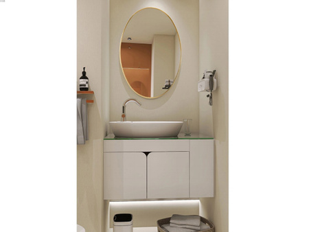 Owalne lustro w złotej oprawie 61,5x91,5x3,5m 23F-1228