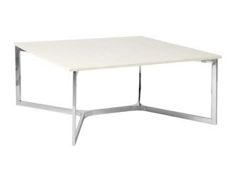 Nowoczesny marmurowy biały stolik 90x90x41 cm C004