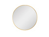 Okrągłe lustro w złotej oprawie Ø81x3,5 cm cm 23F-1227