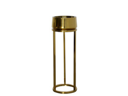 Lustrzana elegancka wysoka złota donica Ø30x90 cm  88603