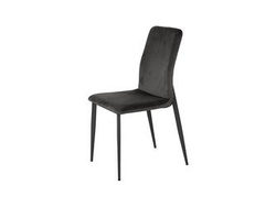 Nowoczesne welurowe krzesło w kolorze grafitu 45x53x90 cm Y211