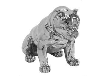 Srebrna figura pies 51x42x30 cm A259