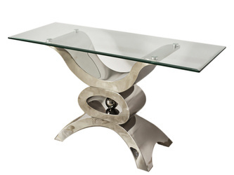 Oryginalna konsola szklany blat 150x55x80 cm F346 