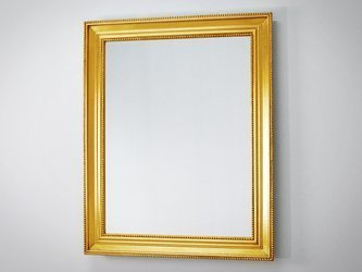 Lustro w złotej drewnianej oprawie 80x100 cm 9620E