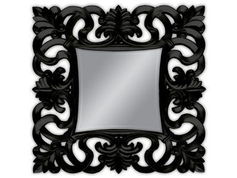 Lustro czarna rama 100x100 cm PU021Ko