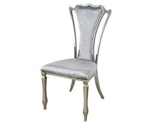 OUTLET Komplet dwóch welurowych aksamitnych krzeseł 52x49x105 cm B353o