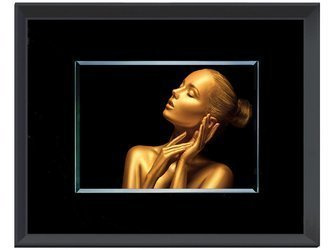 Obraz złota postać kobiety 80x60 cm S73013