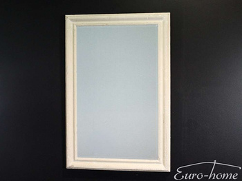 Lustro w białej drewnianej oprawie 80x120 cm 2852