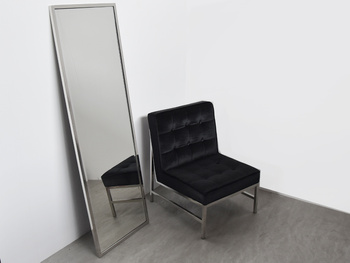Minimalistyczne lustro w stalowej oprawie 60x183 cm LW3380