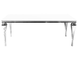 Stół z białym szklanym blatem 200x100x75 cm TH951-1
