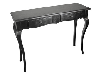 Czarna konsola dwie szufladki 105x35x80 cm M46A