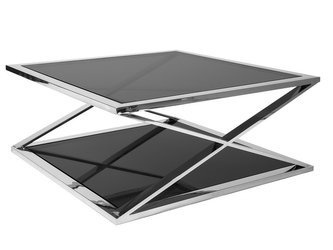 Stolik kawowy "dymione" szkło 100x100x43 cm CJ1085 outlet