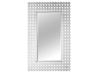 Lustro w w oprawie z małych okrągłych lusterek  80x120 cm 12TM105