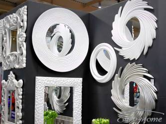 Srebrne lustro promienie słoneczne sunburst PU168o