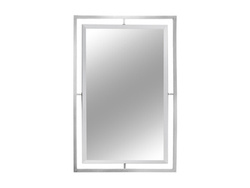Lustro w stalowej błyszczącej oprawie 100x120 cm LW6853